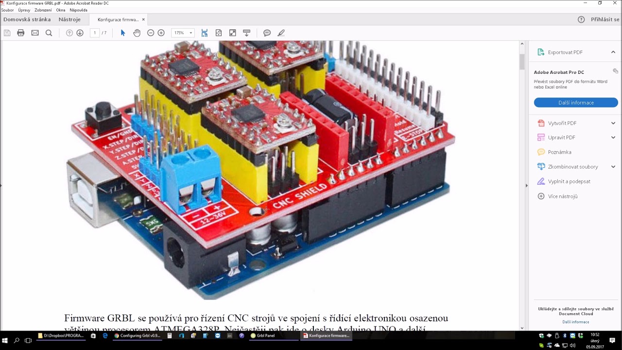 Konfigurace firmware GRBL
