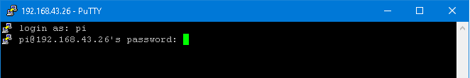 PuTTY login