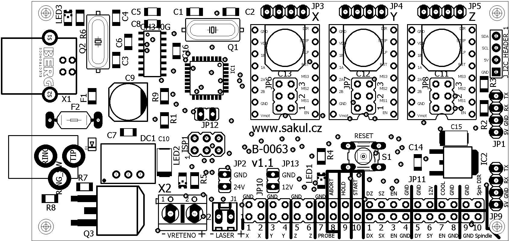 Osazovací plán GRBL Board