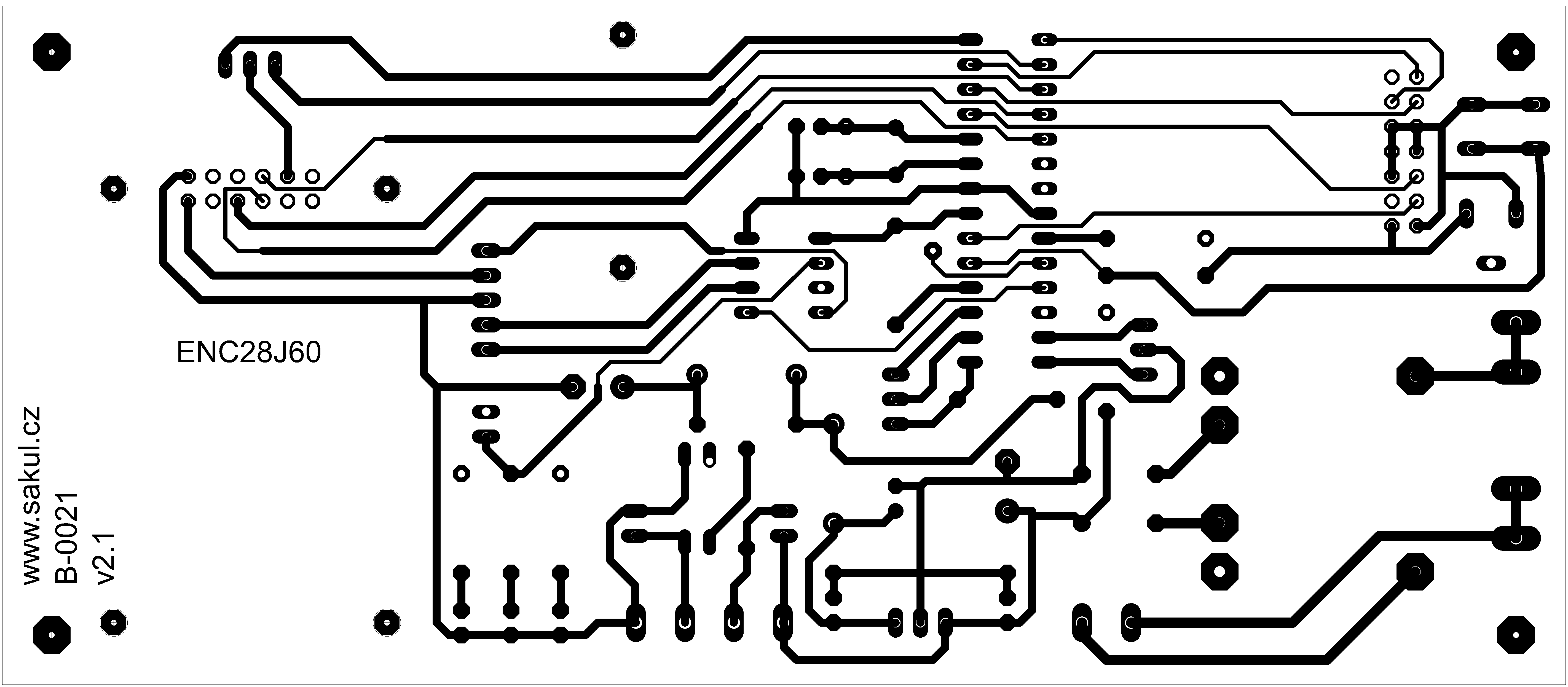 Plošný spoj odečtu elektroměru - spodní strana