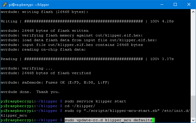 Instalace Klipper MCU