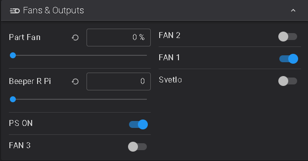 Ovládání výstupů v Klipperu