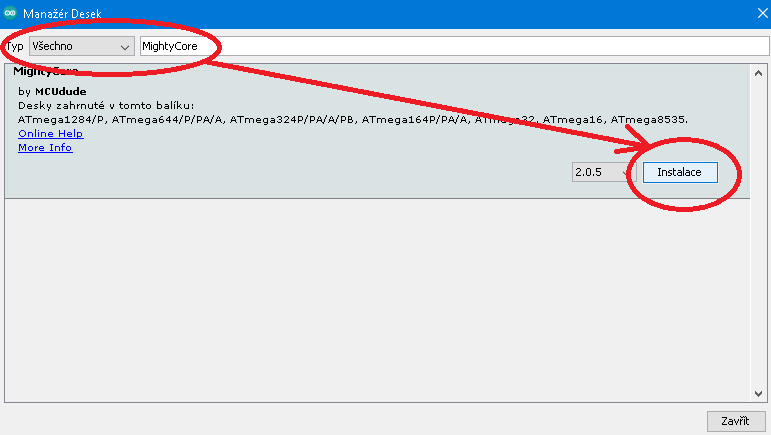 Instalace MightyCore