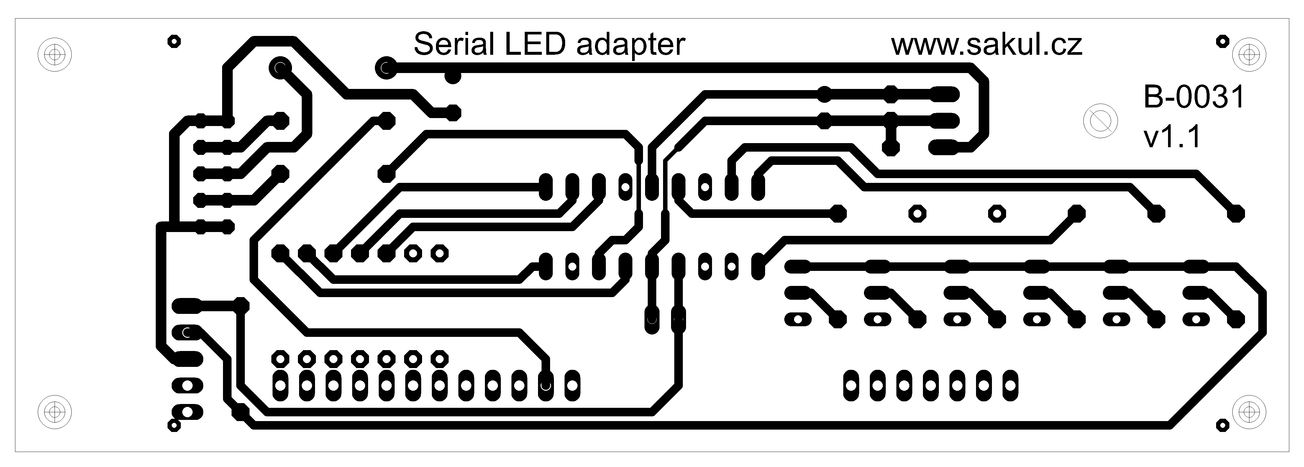 Plošný spoj Serial LED Adaptéru - spodní strana