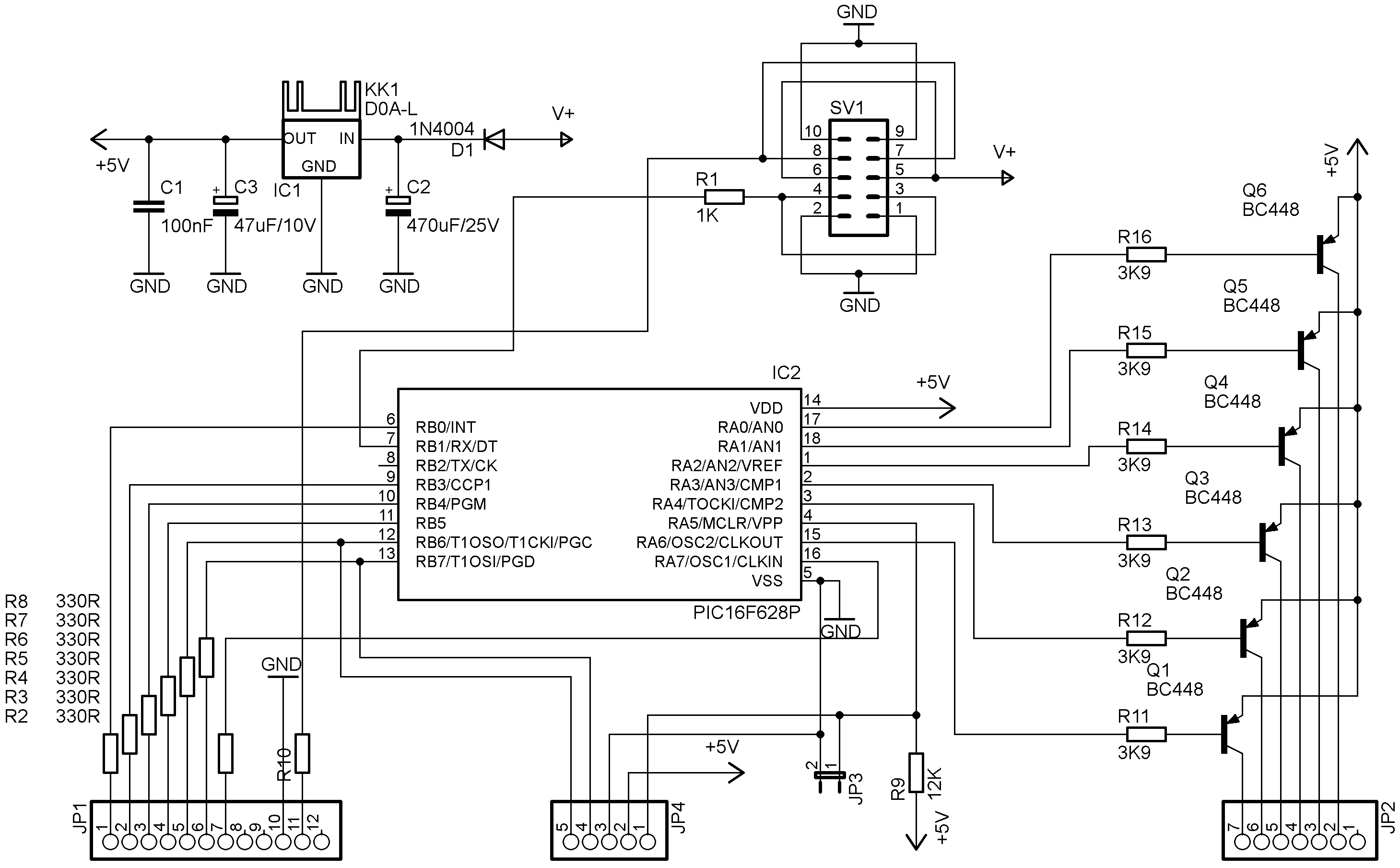 Schéma Serial LED Adaptéru