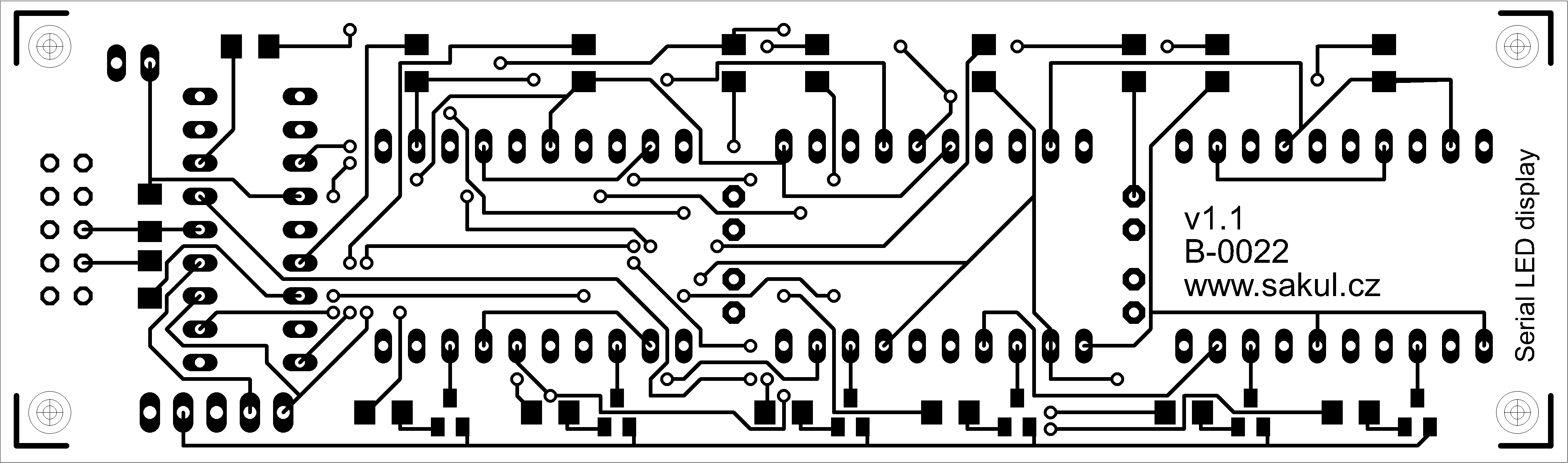 Serial LED Display PCB spodní strana