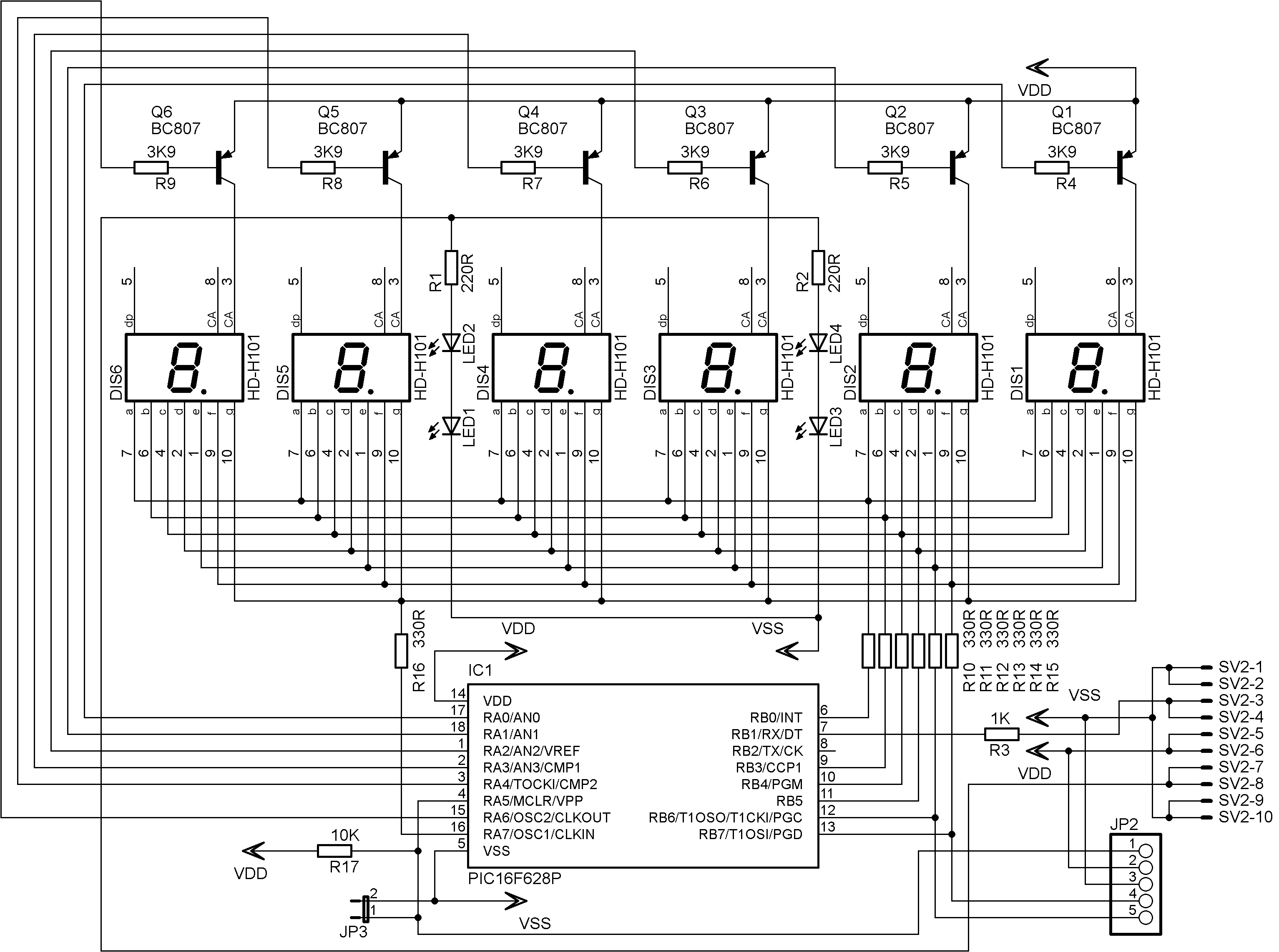 Schéma Serial LED Display